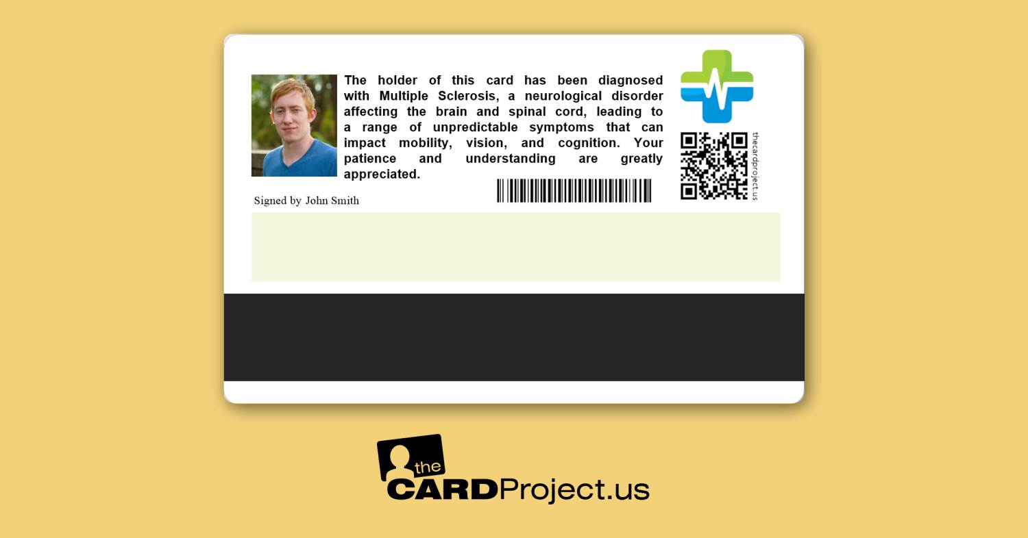 Multiple Sclerosis Premium Medical Card (REAR)